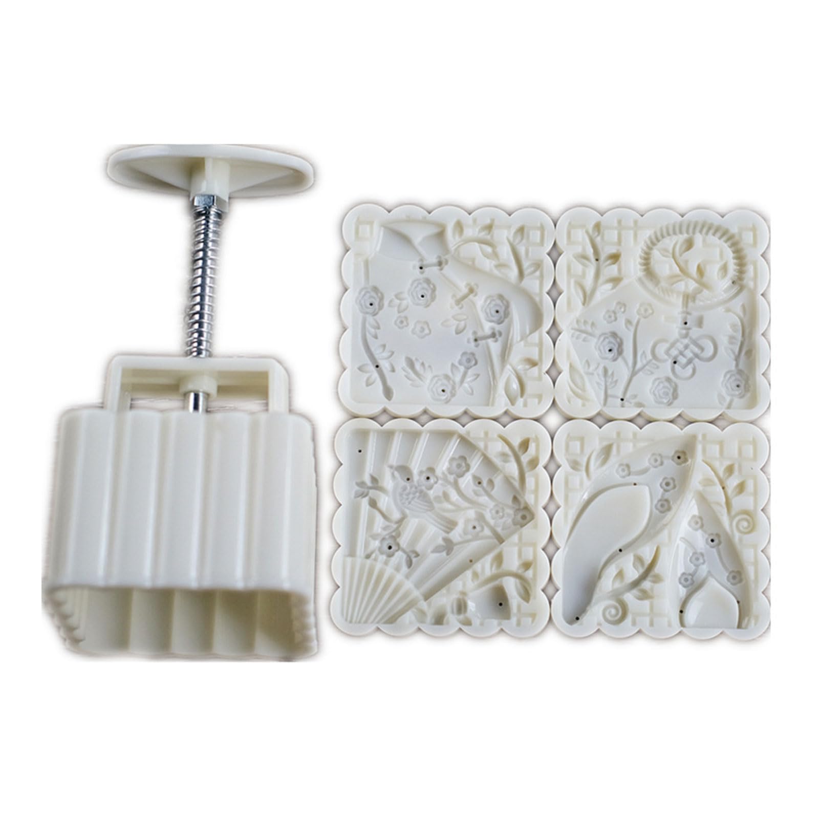 Buxuaaaa 150G Mold Food Grade Hand Pressure Midautumn Festival Ancient Cheongsam Cake Molds Baking Tool Traditional Chinese Culture
