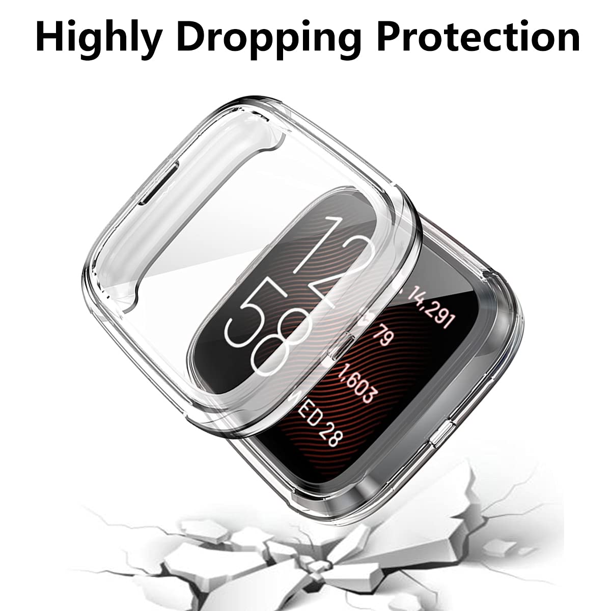 Brotect AirGlass Pellicola Protettiva In Vetro Per Fitbit Blaze (3 Pezzi) - Durezza 9H, Anti-impronta, Made In Germany - 3