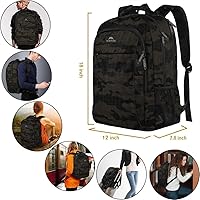 Vista 5 de MATEIN - Mochila para laptop de 15.6 pulgadas, resistente mochila de viaje para negocios, con puerto de carga USB, resistente al agua, para trabajo