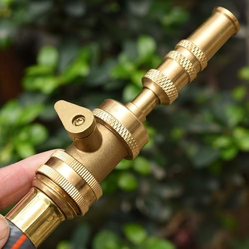 Miniatura 8 de PLG Boquilla ajustable de latón resistente, boquilla de chorro de alta presión para manguera de jardín