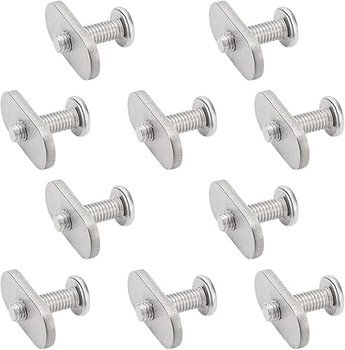 10 juegos de tornillos de pista de balsa de acero inoxidable para kayak riel de fijación de tornillo de repuesto accesorios de hardware de montaje