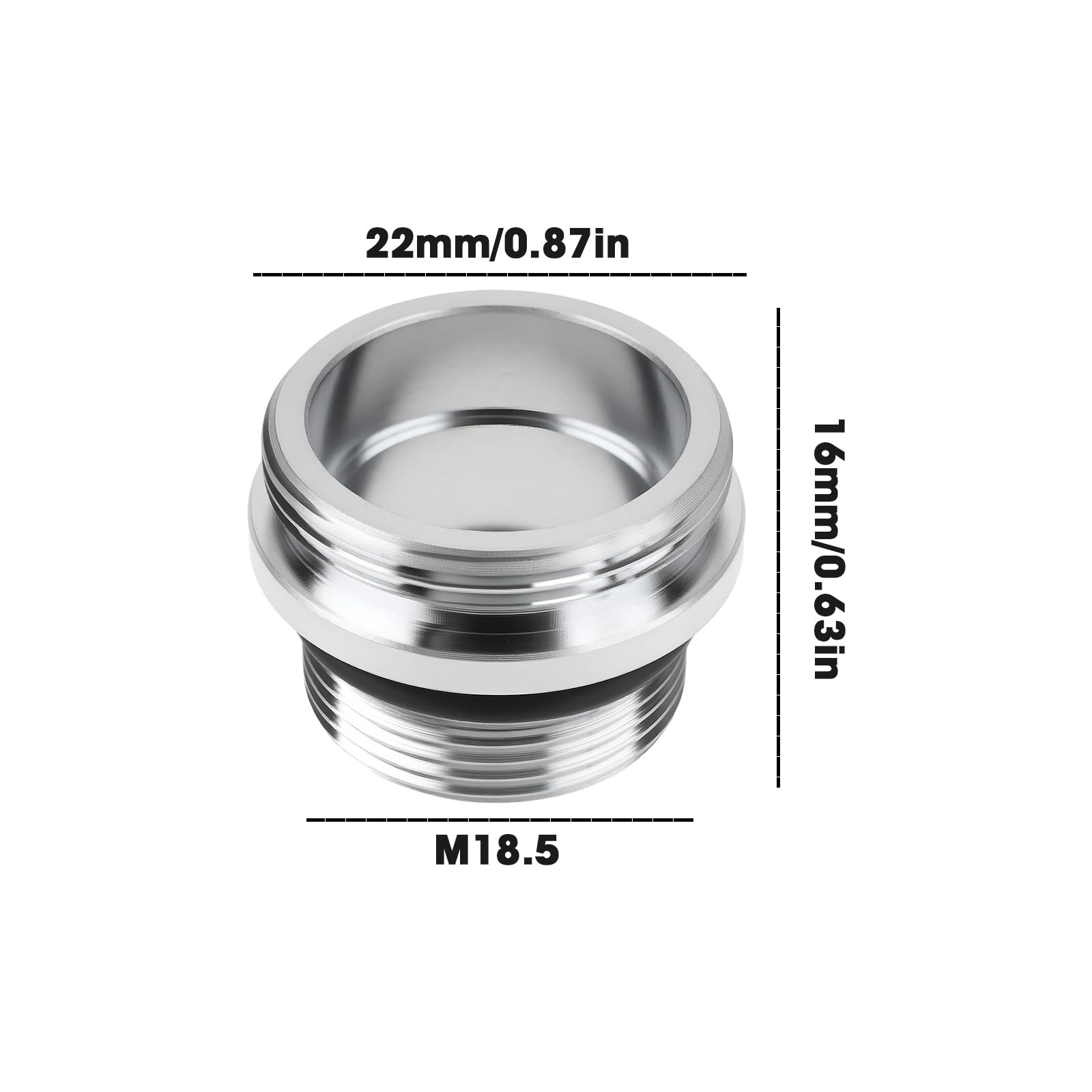 Be In Your Mind 2Pcs Outer M18.5 to Outer M22 External Thread Faucet Adapter Copper Water Purifier Adapter Suitable for Bathroom Kitchen Sink - Image 4