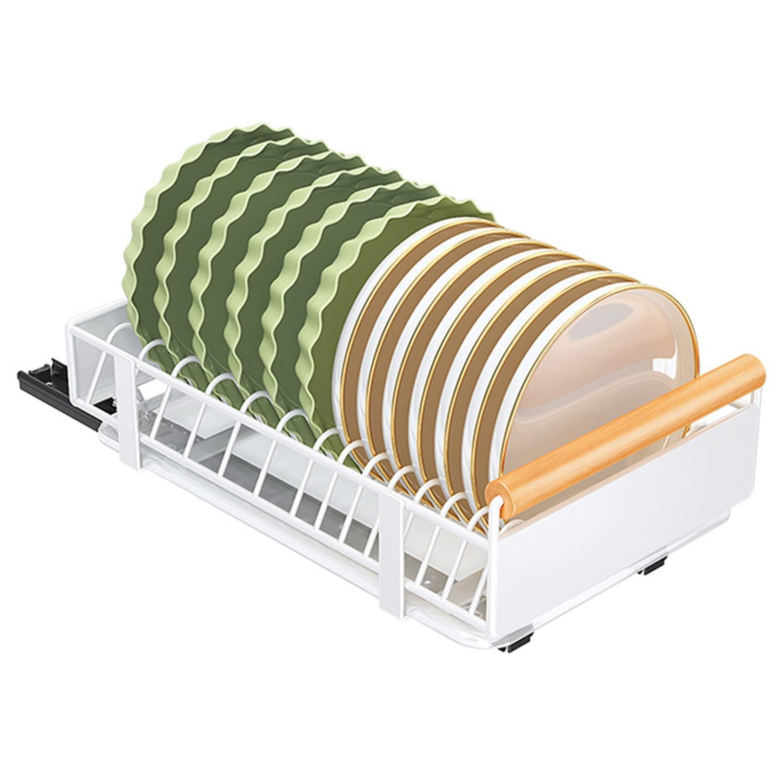 Extraíble Bja de Drenaje Multifuncal para Cocina - nizador de Almacenamiento de Platos con Cajón Deslizante Resistente y Desmontable Gran Capacidad para Ahorro de Espacio