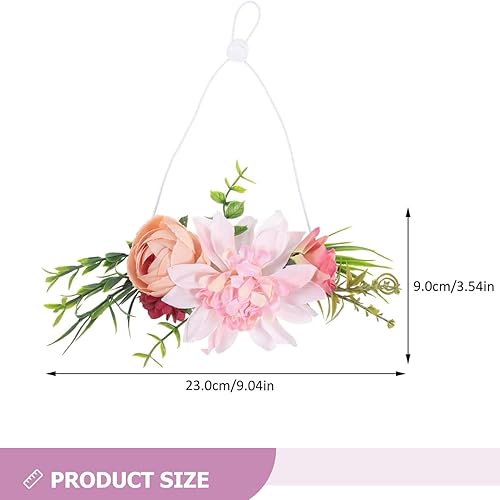 Miniatura 5 de Collar de flores de boda para perros, diadema de flores para perro, diadema de corona de flores para mascotas, corona natural de hojas de flores