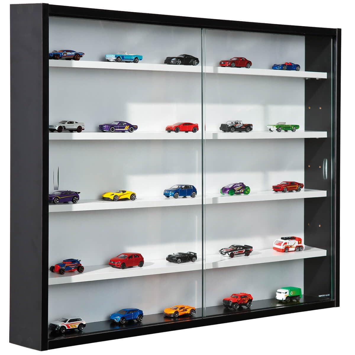 AltoBuy Collect N&B - Vitrine Murale 5 Compartiments Noire et Blanche