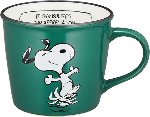 Miniatura 1 de (Oonisikenseihan) Ken Onishi PT-1303 Peanuts Snoopy - Taza de color verde, 3.6 x 4.7 x 3.1 pulgadas (3.622 x 4.724 x 3.071in)