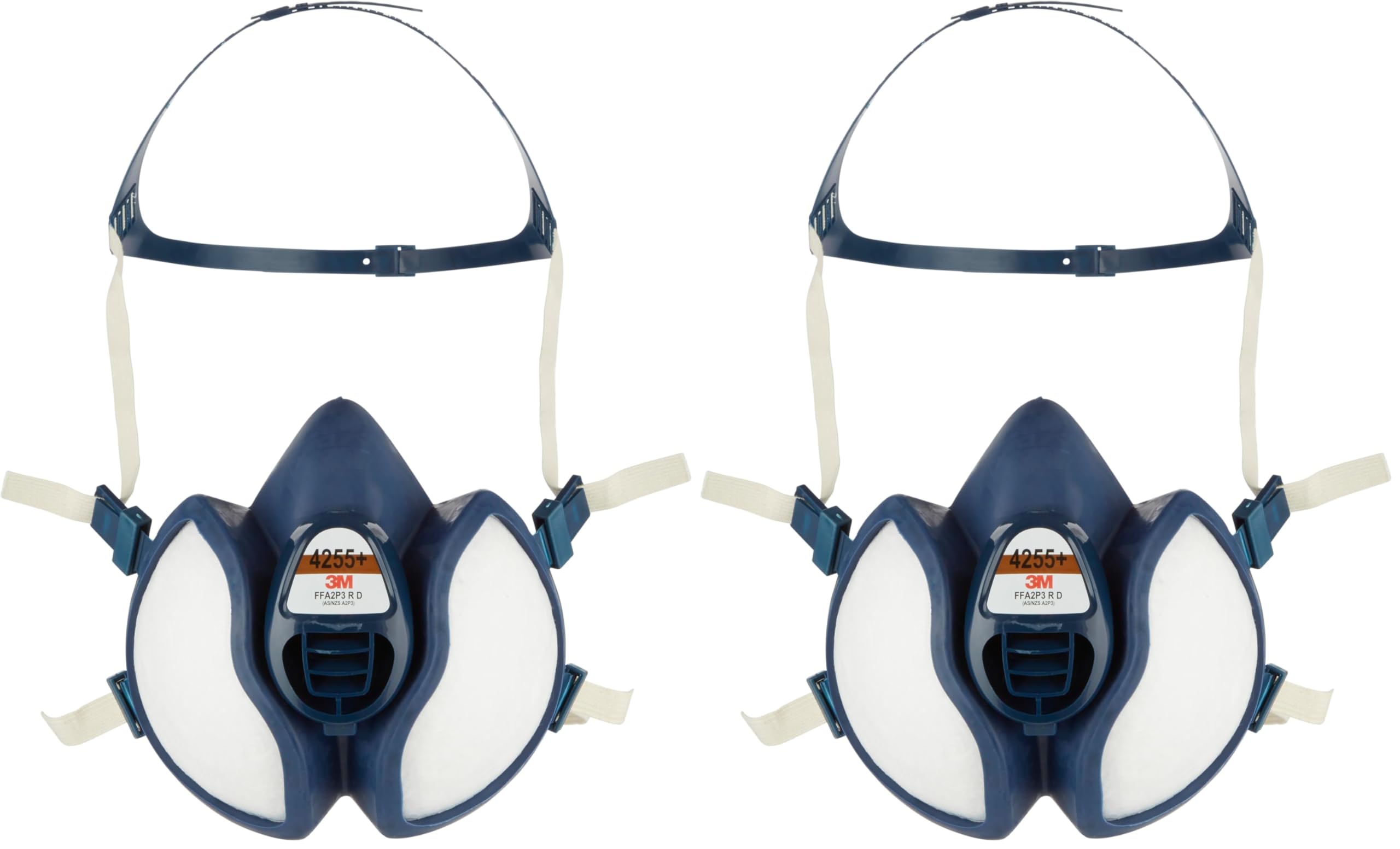 3M 4255+ Semimaschera senza Manutenzione, Blu, 1 Unità, Confezione da 2