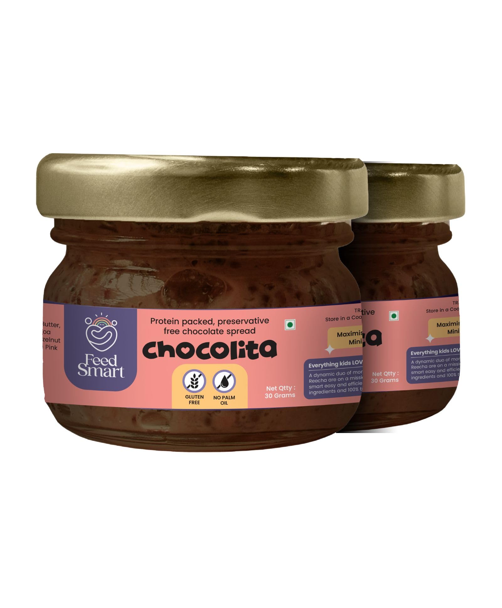 Feed Smart Healthy Chocolate Spread | No White Sugar | No preservatives | No artificial colours or flavours | Gluten Free | High Protein | Peanut Butter | Mini | Trial Pack | 30gm (B0D8FNLZQ9) Amazon Price History, Amazon Price Tracker