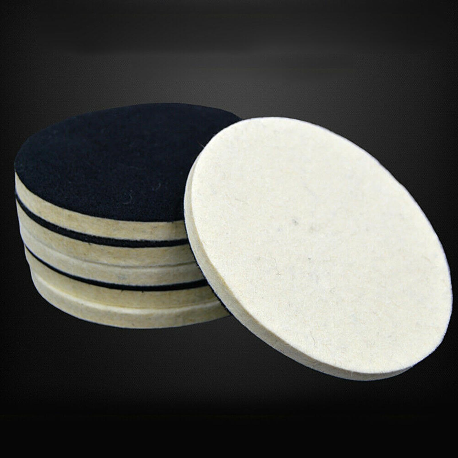 Lot de 6 disques de polissage en laine auto-agrippants pour métal, voitures, verre, pierre, bois (150 mm)