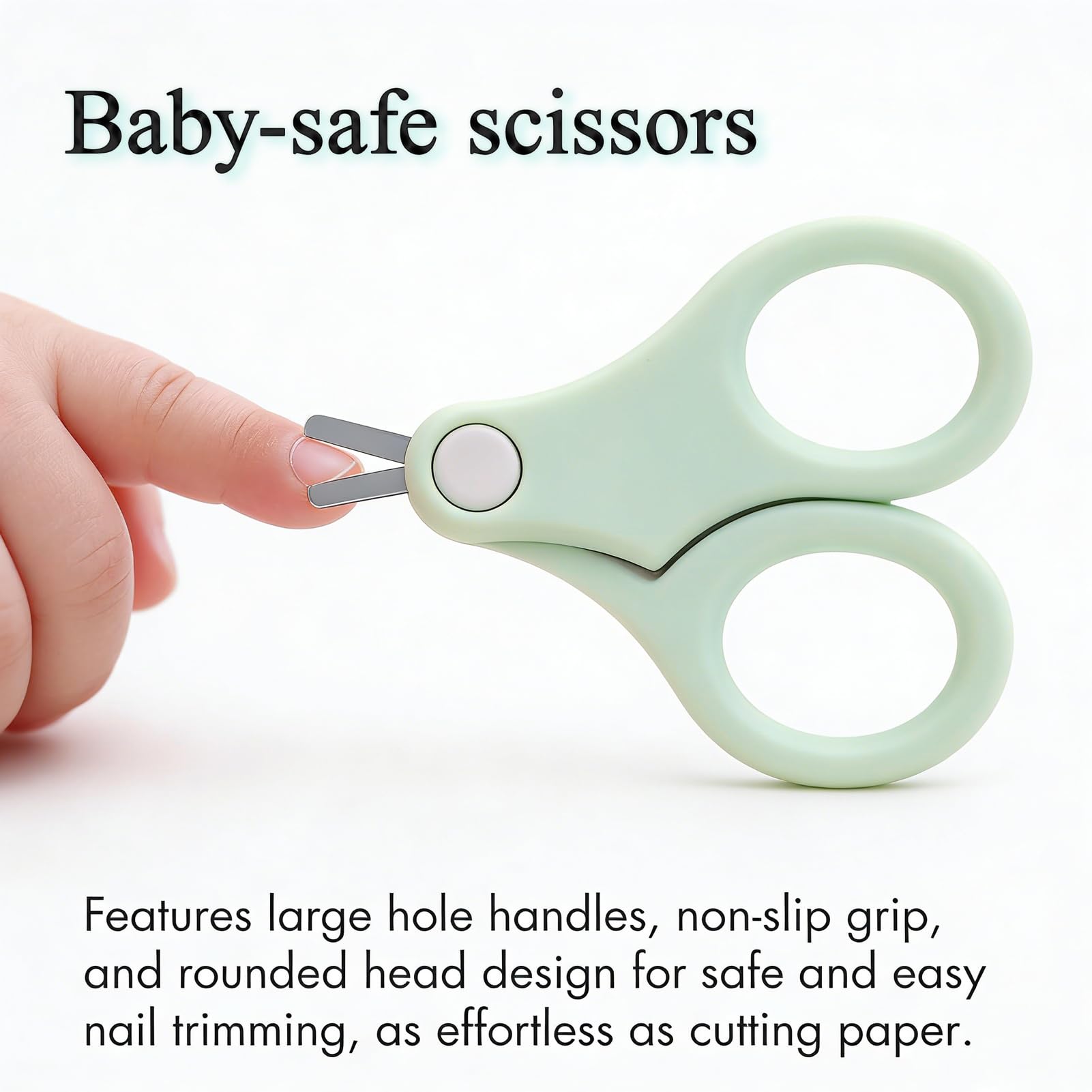 Baby Nail Kit, Baby's Manicure Kit and Pedicure kit with Cute Owl Shape Case Nail Clipper, Scissor, Nail File & Tweezer for Newborn, Infant & Toddler, Mothers Day Gifts(Green) - 4