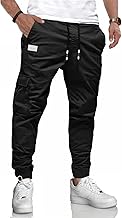 KUNJLELP Pantalon Cargo Homme Pantalon Casual Sport Jogging Coton Pantalon de Travail avec Plusieurs Poches Cordon de Serrage