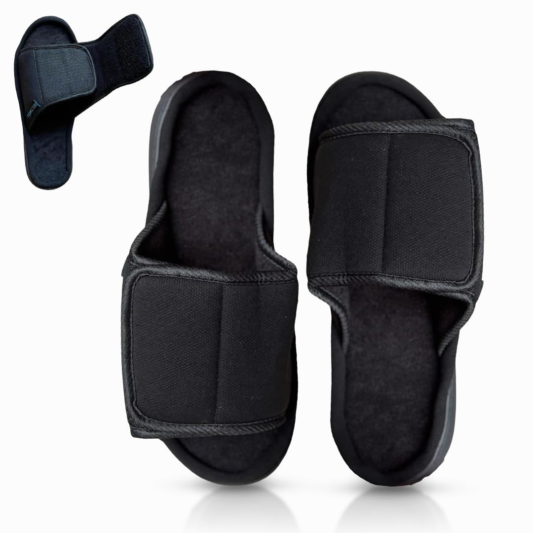 Super-Wide & Adjustable Slippers For Very Swollen Feet for Men and Women