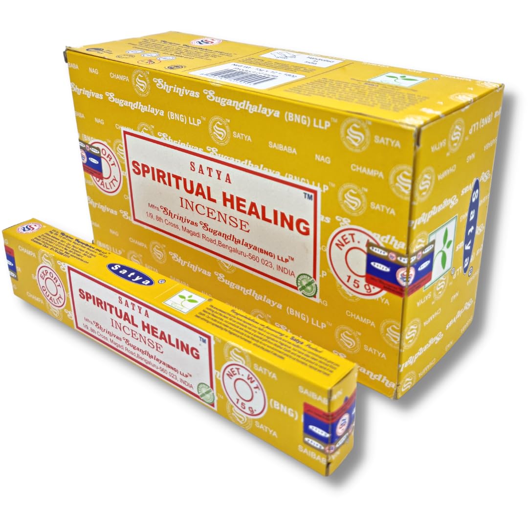 Satya Nag Champa Spiritual Healing Räucherstäbchen – 15 G Box Mit 12 Packs