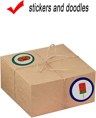 Miniatura 5 de Xxcxpark 16 cajas de regalo de papel kraft marrón de 8 x 8 x 4 pulgadas, caja decorativa de regalo de papel kraft con tapa para manualidades, cubos,