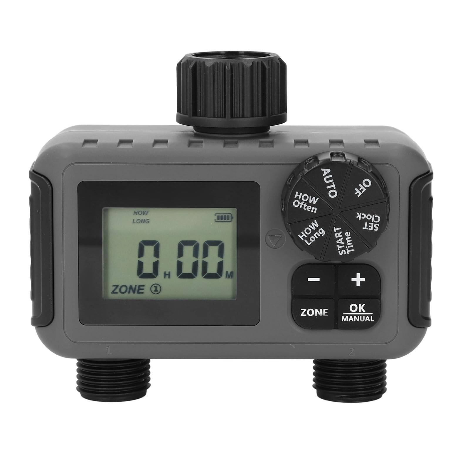 Timer per Irrigazione, NH3 Timer per Irrigazione da Giardino Esterno da 4 Pollici con Display a Grande Schermo e Porta per Sensore Pioggia, Ideale per di a Goccia da Giardino