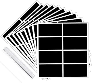Reusable Chalkboard Organization and Storage Labels,80 Rectangle Shape Mason Jars Labels 3 x 1.6 Inch Canisters Labels wit...