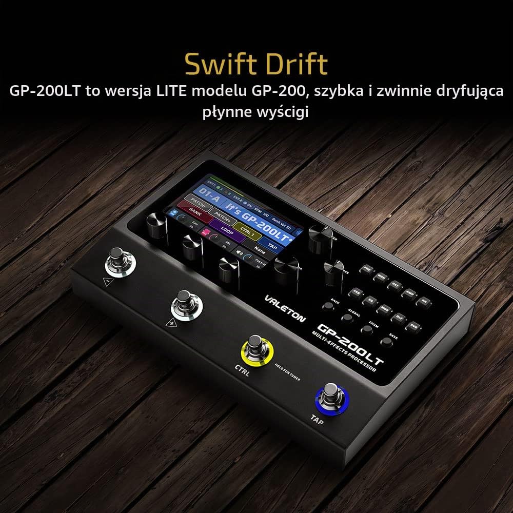 Valeton Gitara basowa efektów z wieloma efektami, procesor, gitara, bas, modelowanie, IR, z FX Loop MIDI I/O Expression Stereo OTG USB Audio Interface GP-200LT