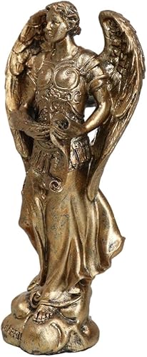 Miniatura 2 de Ebros Iglesia Católica Santo Arcángel Santo Gabriel Estatua de 5 pulgadas de alto, patrón del bautismo, poder y poder de Dios, figura coleccionable