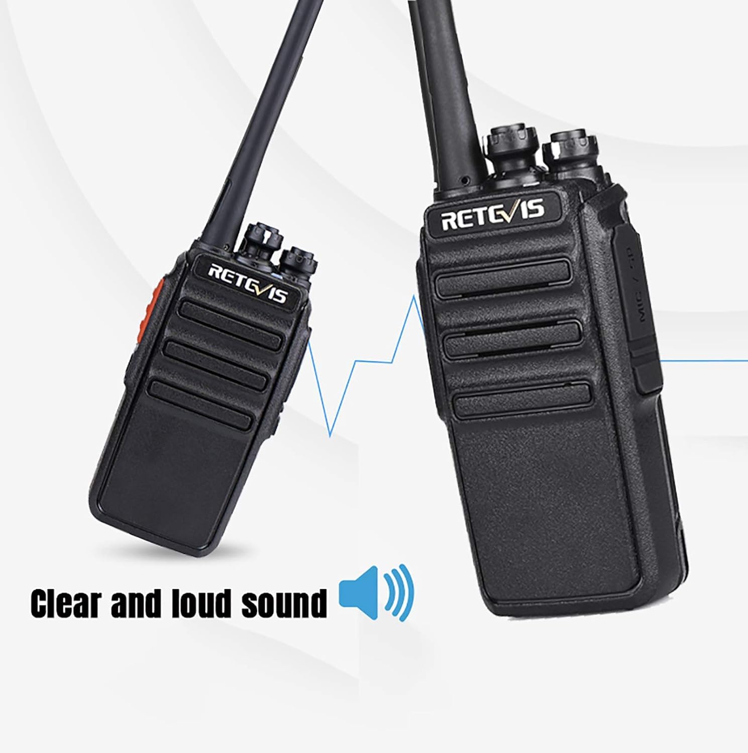 Retevis RT24 Plus Talkie Walkie Professionnel, Talkie-Walkie Longue Portée PMR446 sans Licence 16 Canaux CTCSS/DCS, Toki Walki avec Oreillette pour Restauration, Vente au détail (Noir,4 Pcs)