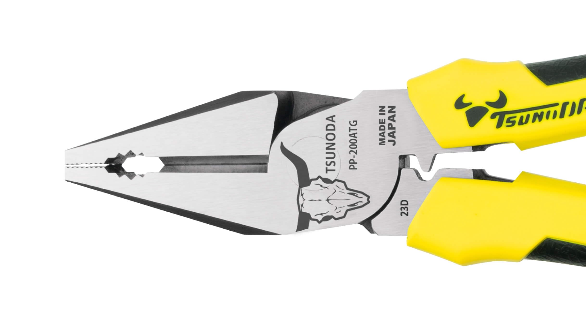 Tsunoda PP-200ATG - Alicates de energía eléctrica, 7.9 pulgadas, 331 g, acero inoxidable, ancho de corte 0.4 cm, con función de crimpado