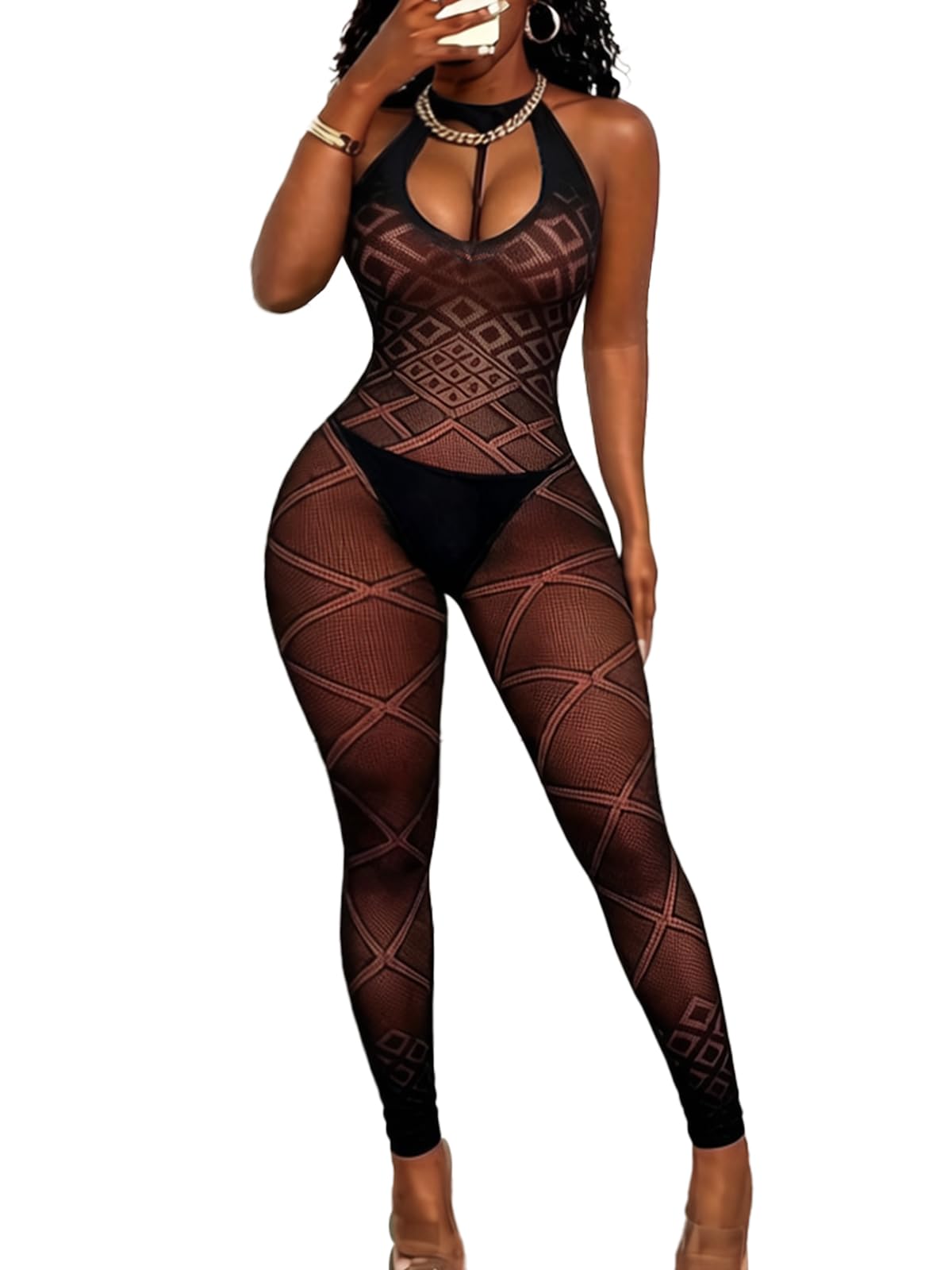 buitifo Womens Fishnet Bodystocking Plus Size Bodysuit Sexy Tights Soft Nightwear Lingerie-picture-26