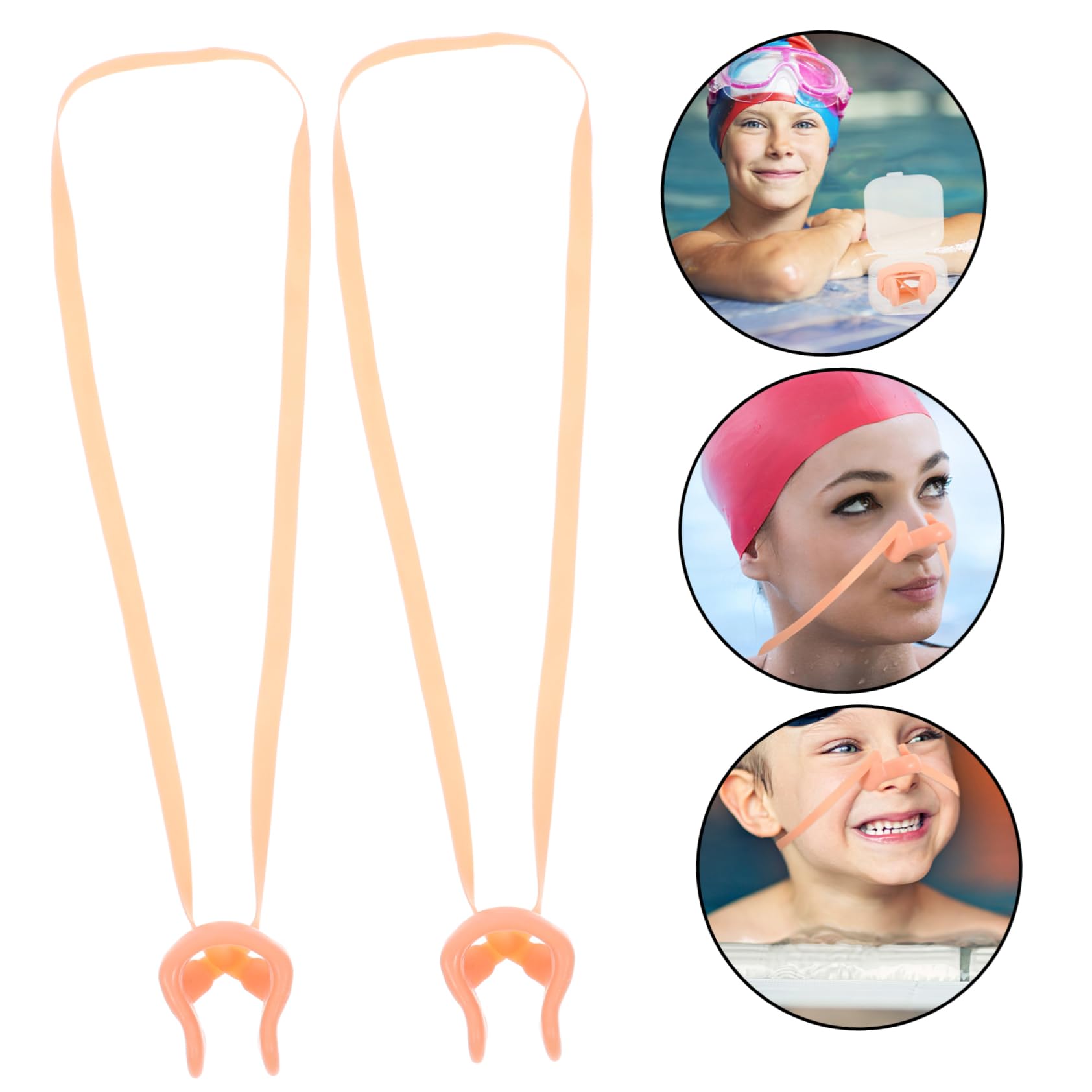 BESPORTBLE 36 STK Nasenschiene elastisches strechgürtel Nasenklammer mit Riemen Nasenklammer für Kinder Nasenclip mit Riemen Nasensplint zum Schwimmen Erwachsene schwimmausrüstung