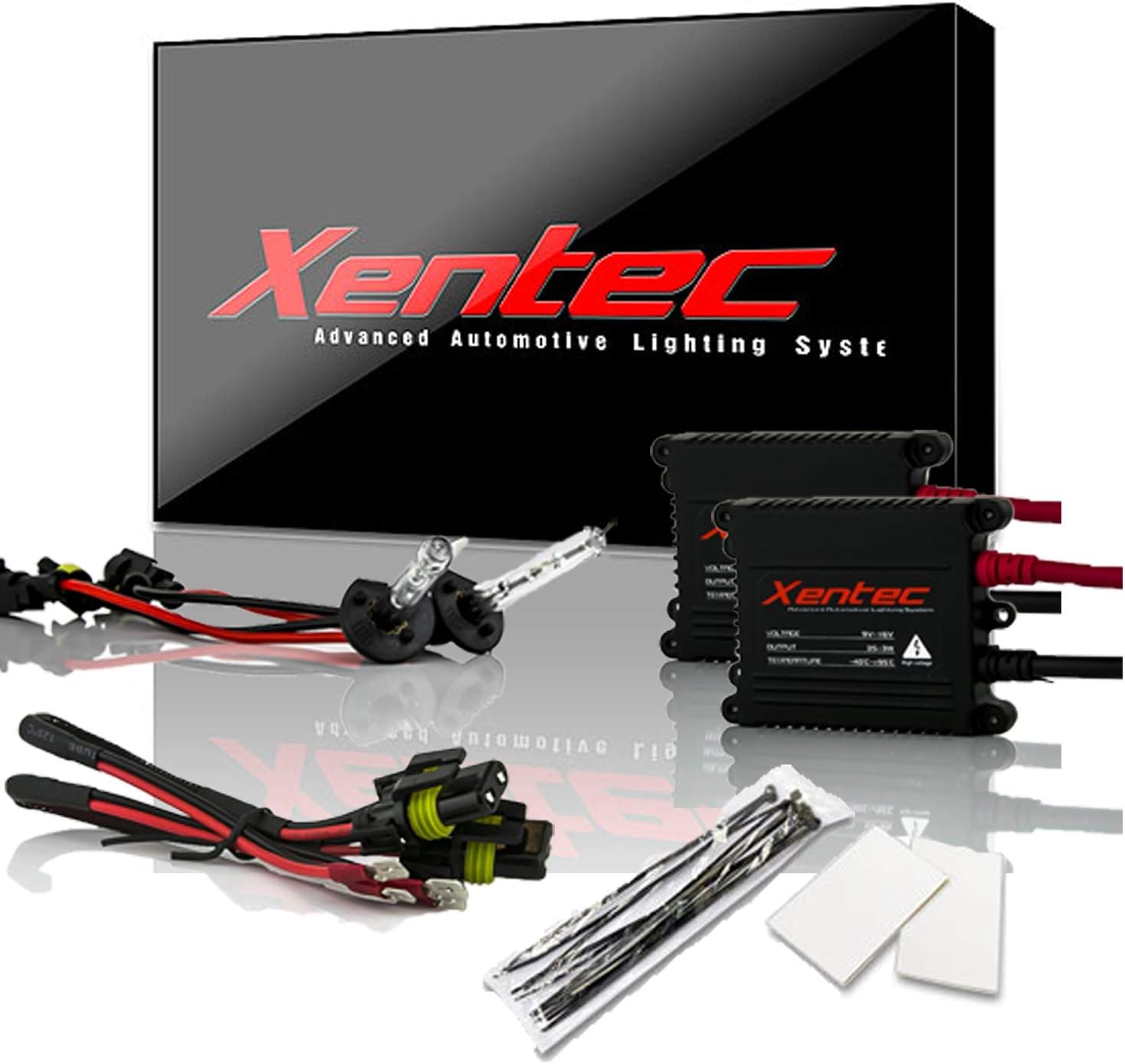 Xentec H1 6000K HID xenon bulb x 1 pair bundle with 2 x 35W Digital Slim Ballast (Ultra White)