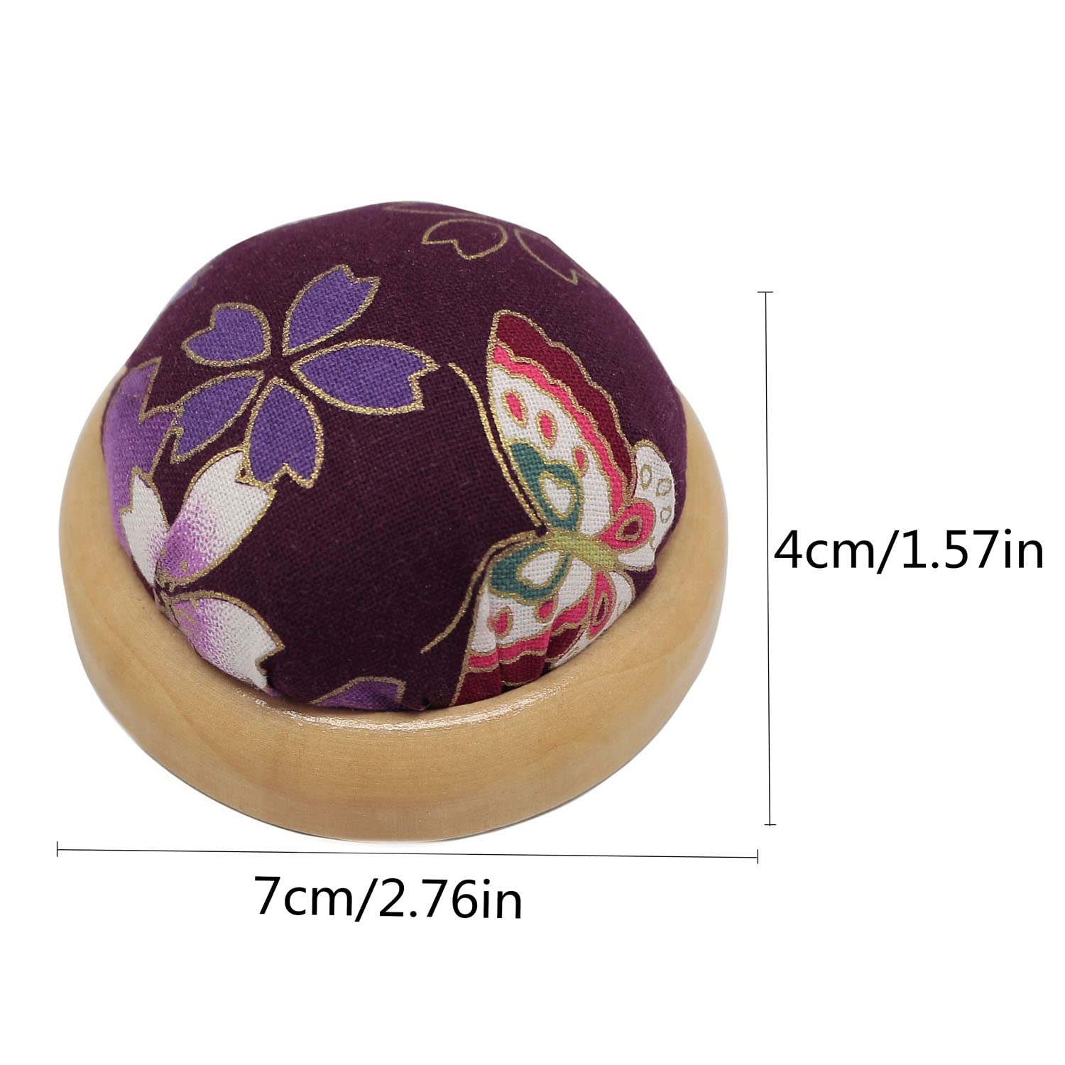 Nadelkissen Nähnadel Kissen Halter Band tragbare Nadelkissen zum Nähen (japanische Blume 1)