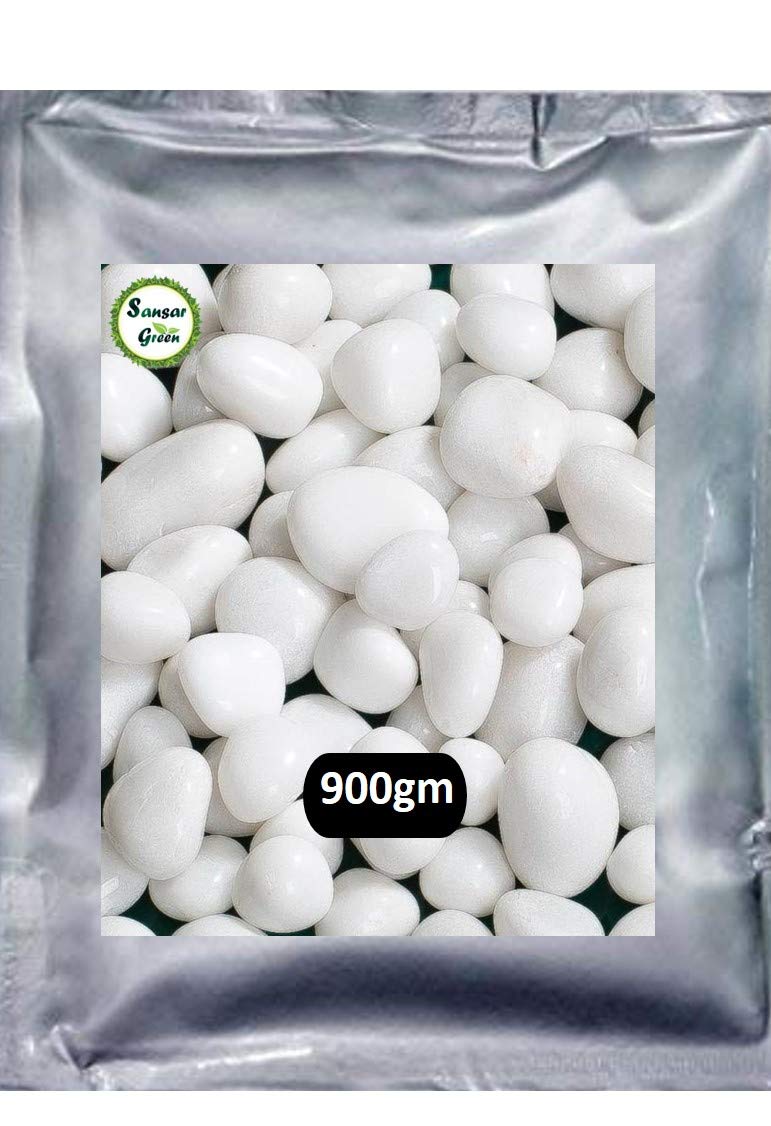 Sansar Green Big White unpolished Pebbles for Home Decoration/Beautiful Jumbo Pebbles for Gardening, Landscaping 900gm (B07K55PM1T) Amazon Price History, Amazon Price Tracker