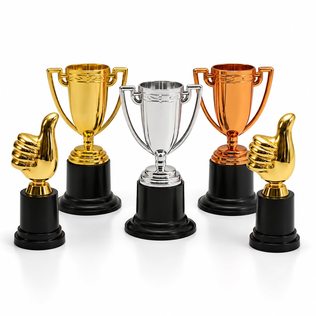 5Pcs Momento Trophy, Trophy for Winner, Bronze and Thumbs Up Trophies-picture-33