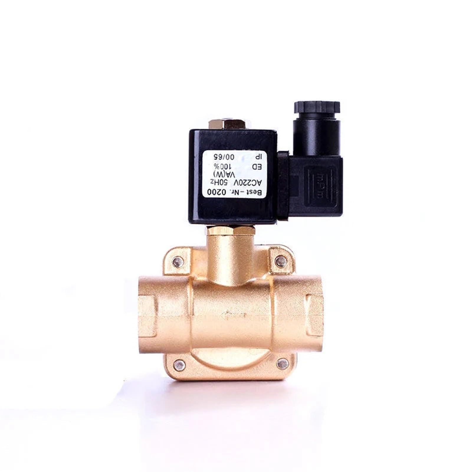 Gnqukebwh 220Vac-Viton Seal 3/4" High Pressure Normally Closed Brass Solenoid Valve 0927 1.6Mpa Pilot Operated 220V 24V 12V(220Vac-Viton Seal)