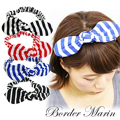 【未使用】acca BORDER RIBBON ボーダーリボンヘアバンド 未使用】acca BORDER RIBBON ボーダーリボンヘアバンド 未使用