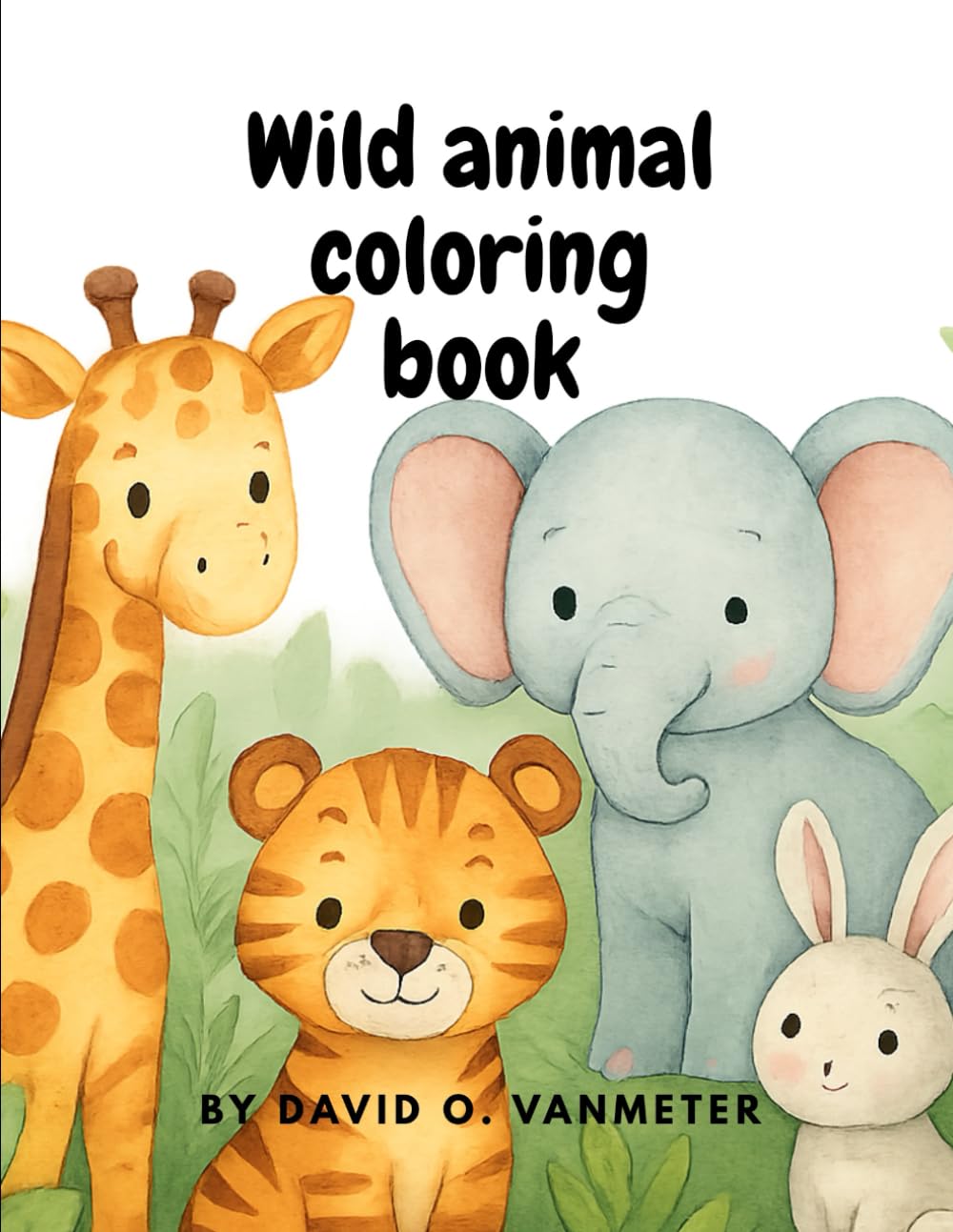 Wild animal coloring book