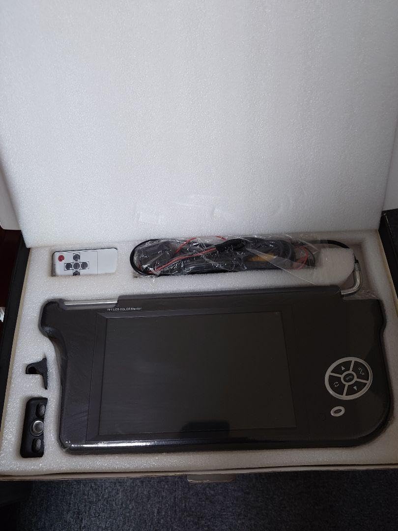 車載用TFT LCD カラーバイザーモニター 10インチ左右セット（黒） サン