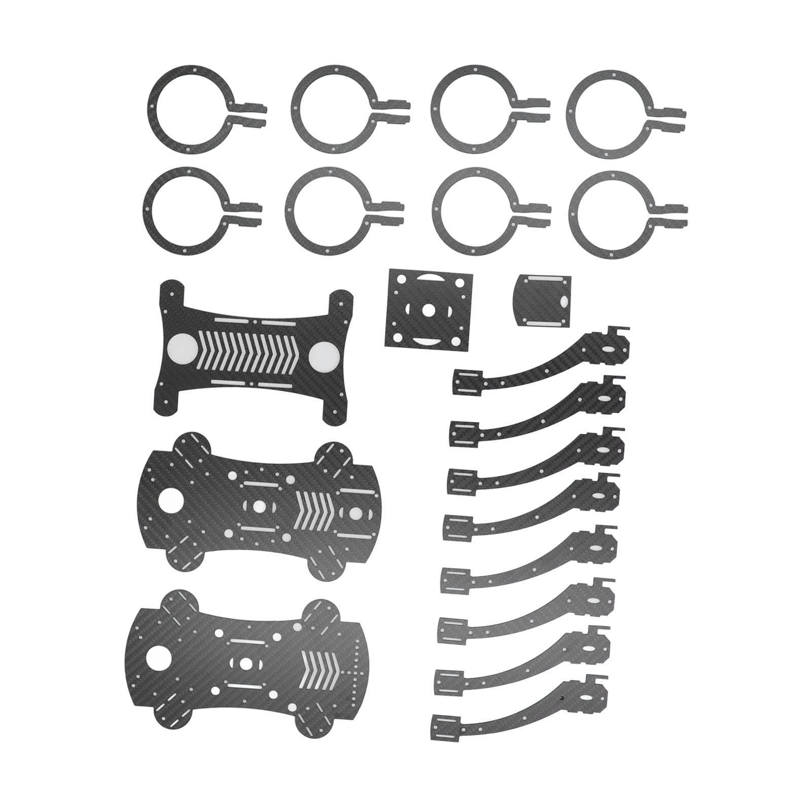 Zestaw ze ramą do drona F450 Zestaw ze ramą quadkoptera 450 mm z włókna węglowego Ultra lekki, trwały 4-osiowy płatowiec do wentylatora kanałowego 50 mm RC Drone DIY Montaż z