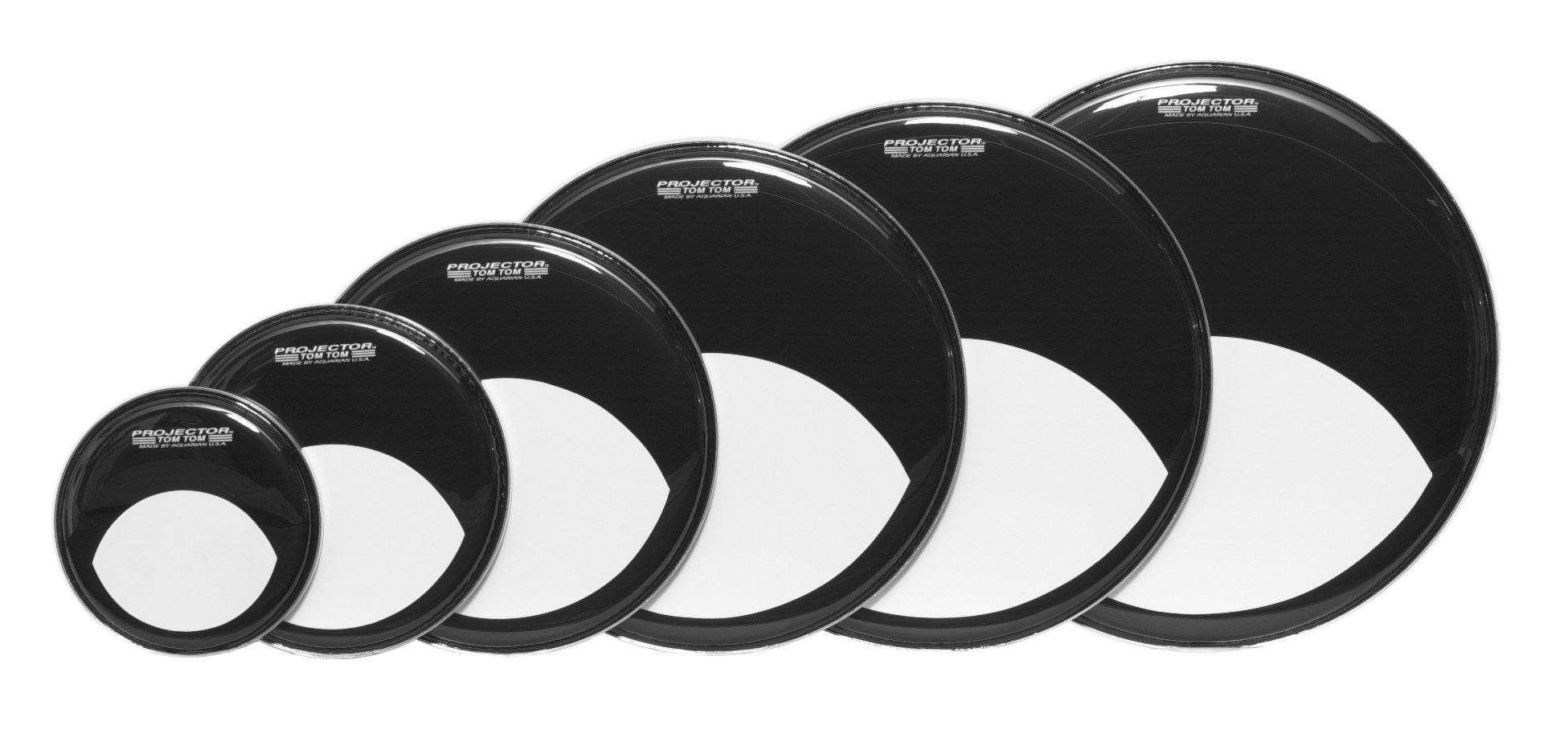 AquarianMPT12BK Projector Marching 12" Black Tom Batter Drumhead