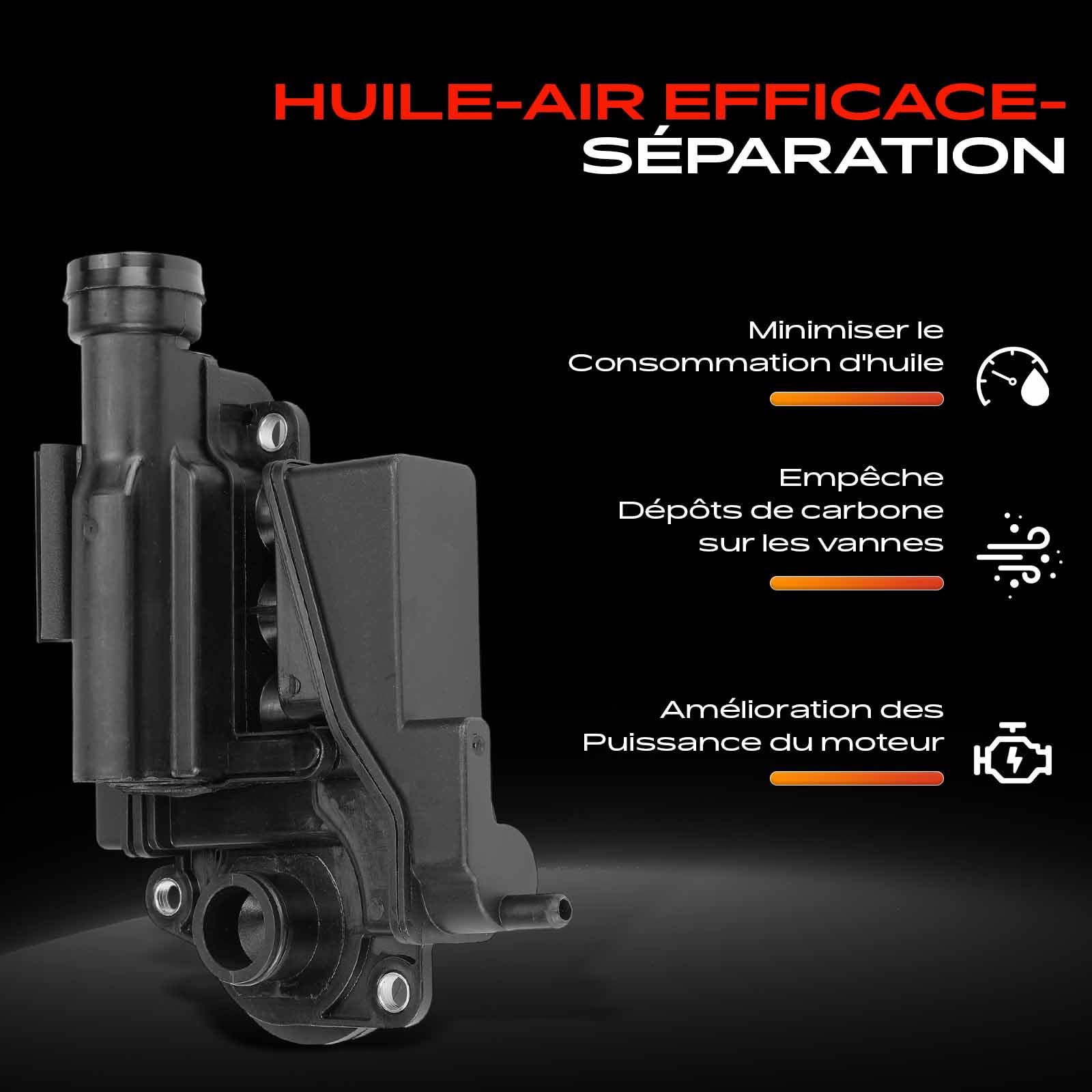 Frankberg 2x Séparateur d'huile, ventilation du carter, côté moteur | 079103464D; Compatible avec: A8 4E2 4E8, T.o.u.a.r.e.g 7L6 7L7 7LA, A6 Avant 4F5, A6 4F2, Q7 4LB