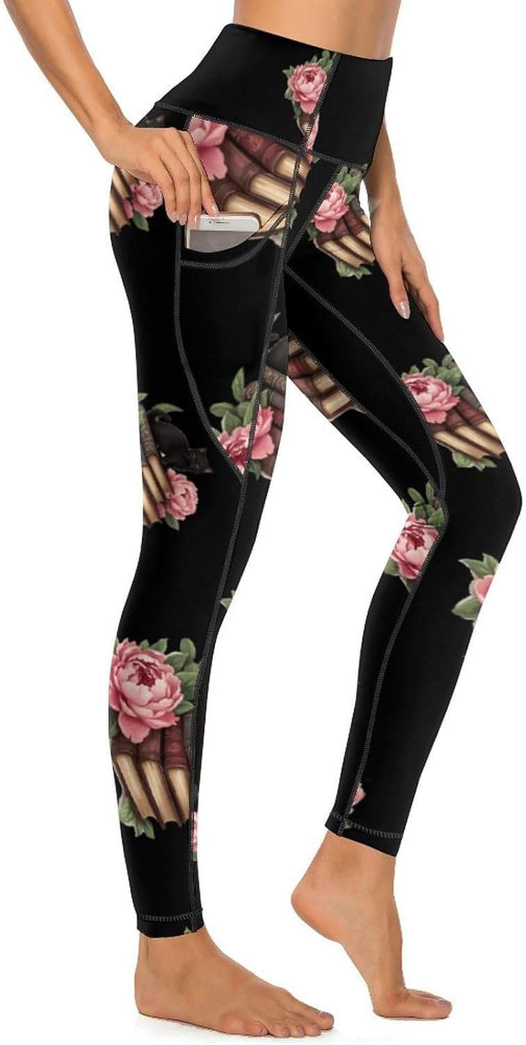 Funny Chicken Us Flag Womens Yoga Pants High Waist Tummy Control Workout Leggings