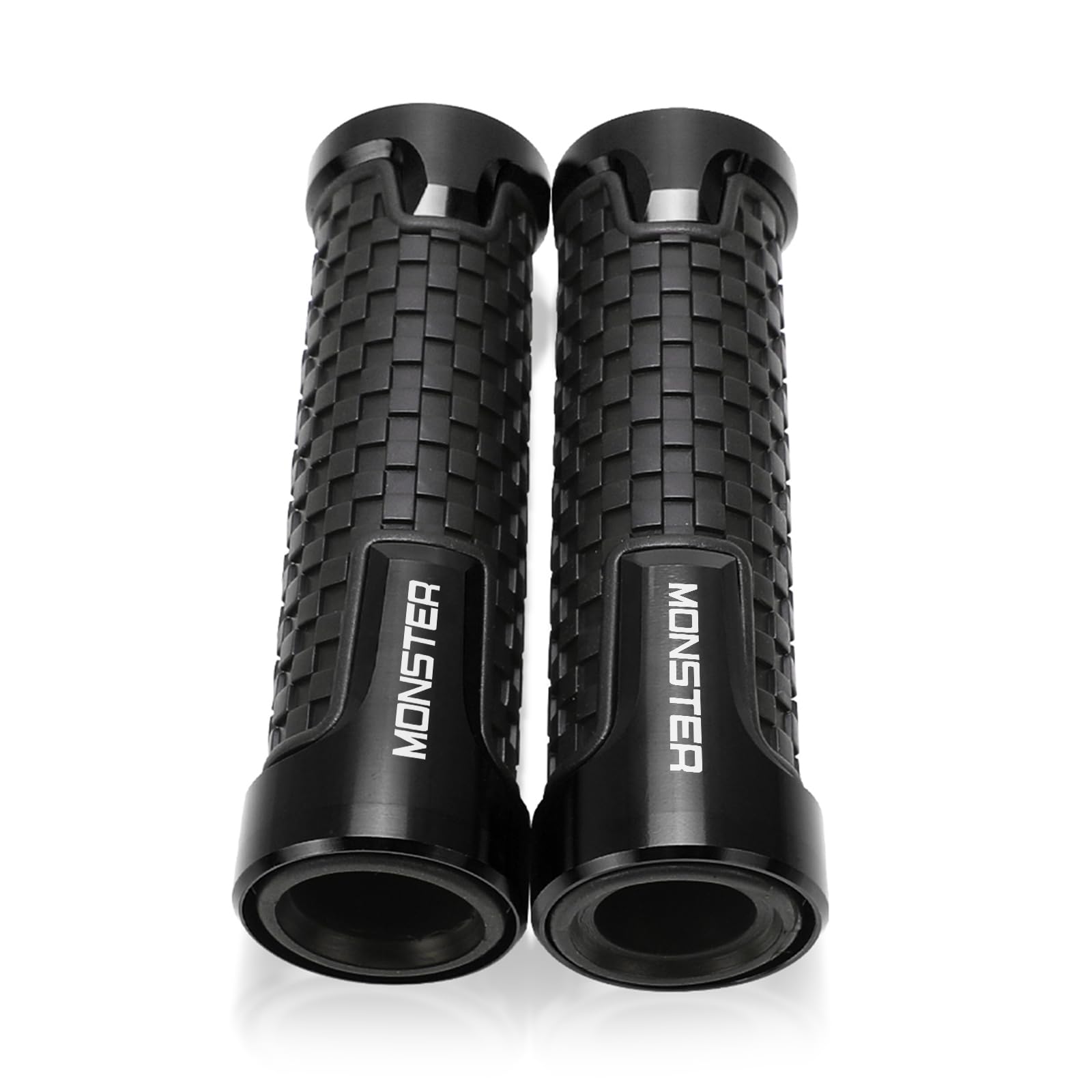 22mm 7/8" Manopole Manubrio Universale Per Monster 400 620 695 696 796 797 821 Stealth 1100 1200 1200S Impugnatura Manopole del manubrio Accessori moto (Nero)