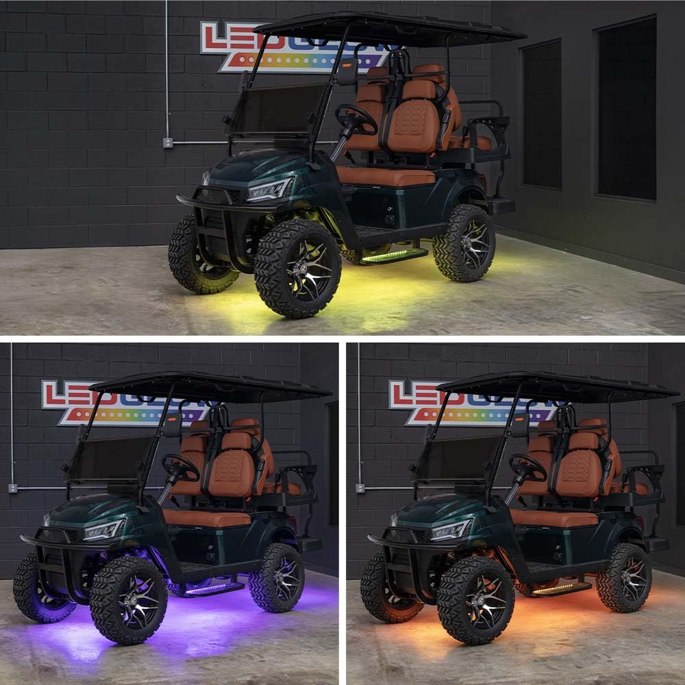 Amazon | LEDGlow 4ピース ミリオンカラー LED 4人乗り ゴルフ