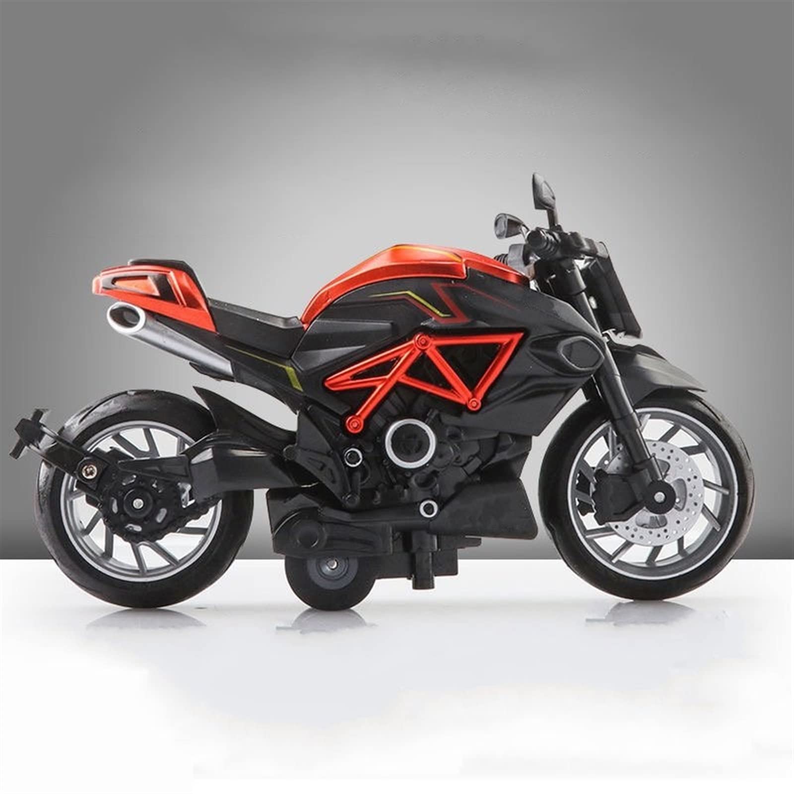 Moto de Juguete Modelo De Motocicleta, Luz Y Efecto Sonido, Coche Fundido A Presión, Juguetes para Niños, Regalo Cumpleaños, para, Escala 1:12, Aleación | Orange