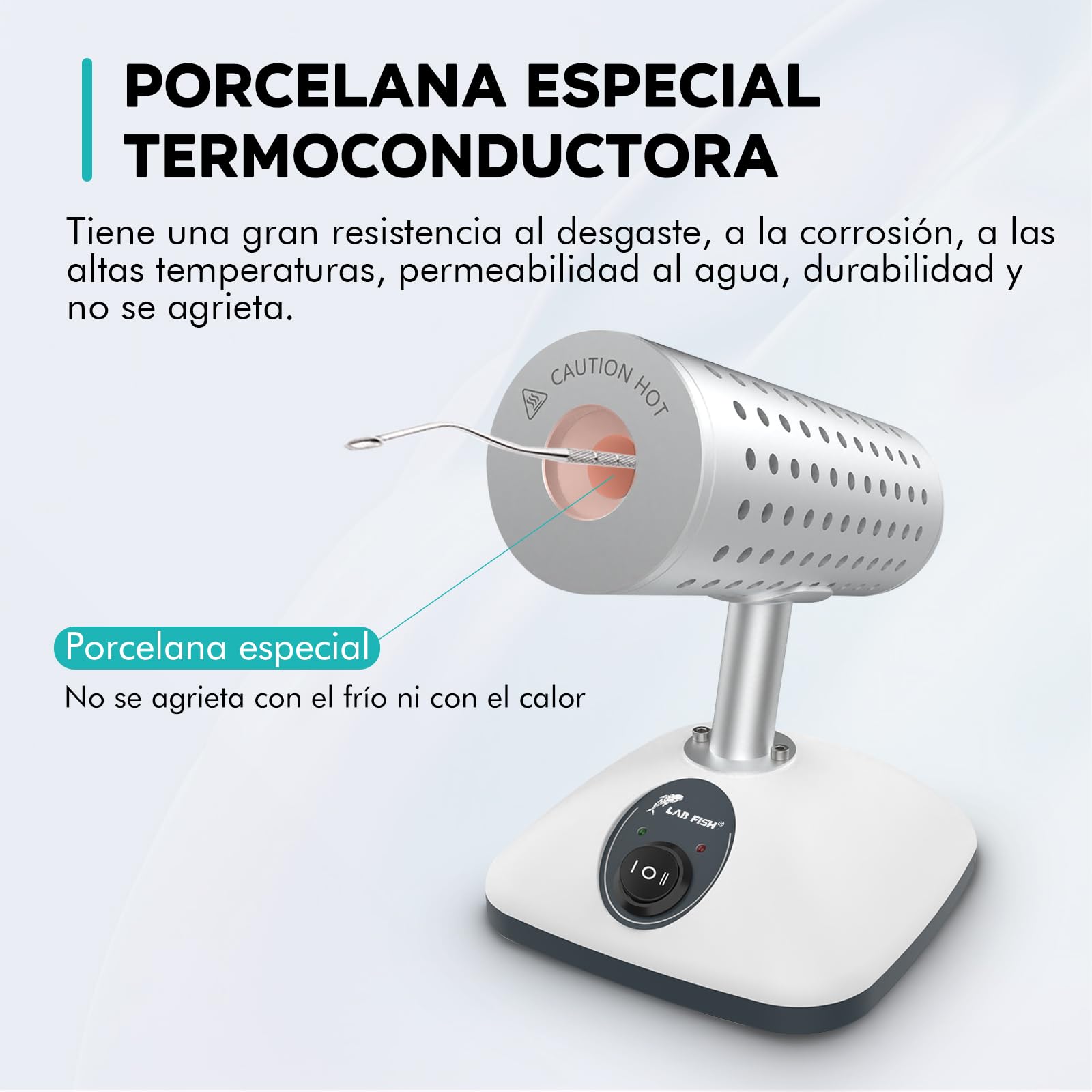 LABFISH Esterilizador Infrarrojo Esterilizadores De Bisturí 825°C Esterilizador De Bucle De Inoculación Para Herramientas De Micología De Laboratorio 150W