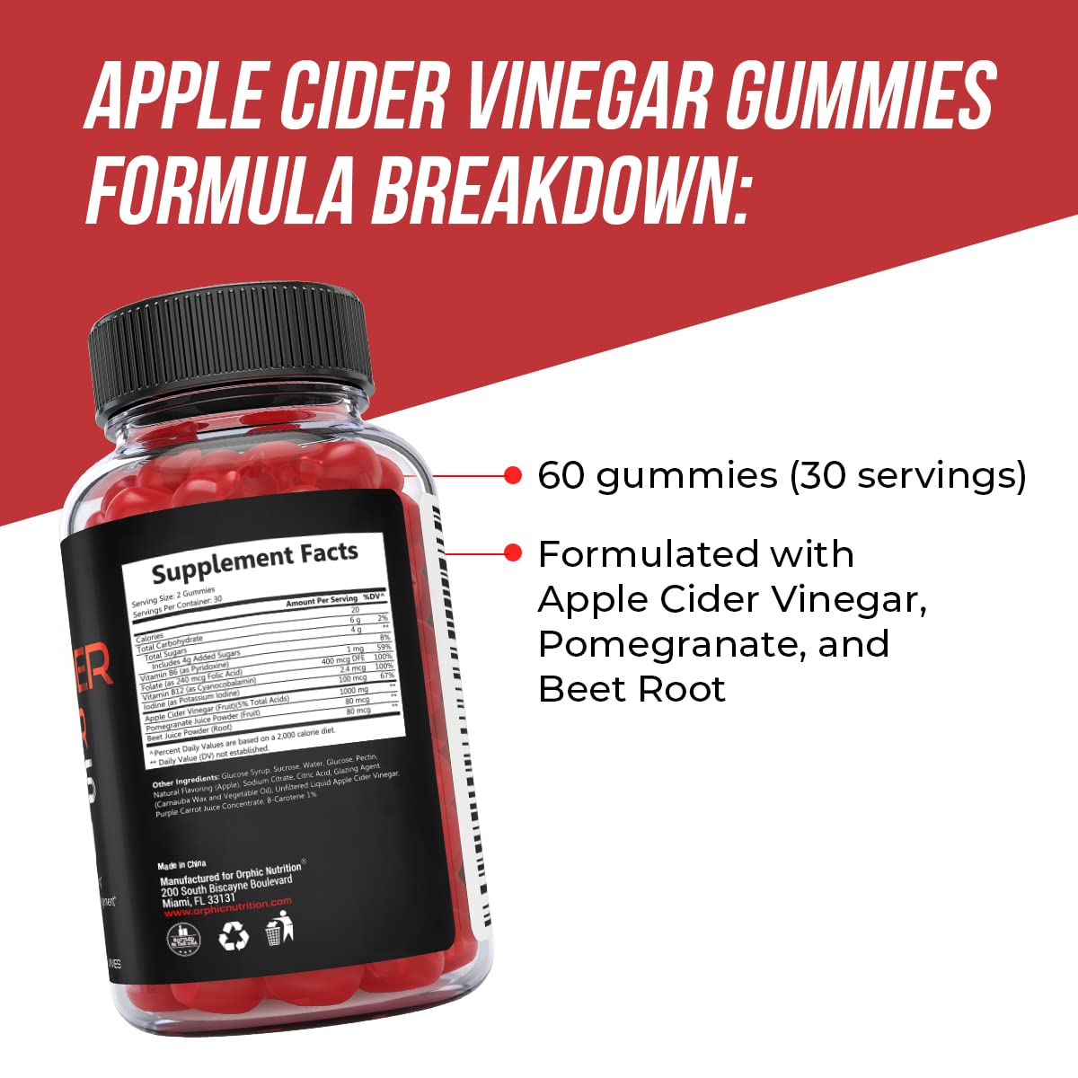 Buy Apple Cider Vinegar Gummies 1000mg Formulated to Support Weight Loss Efforts, Normal
