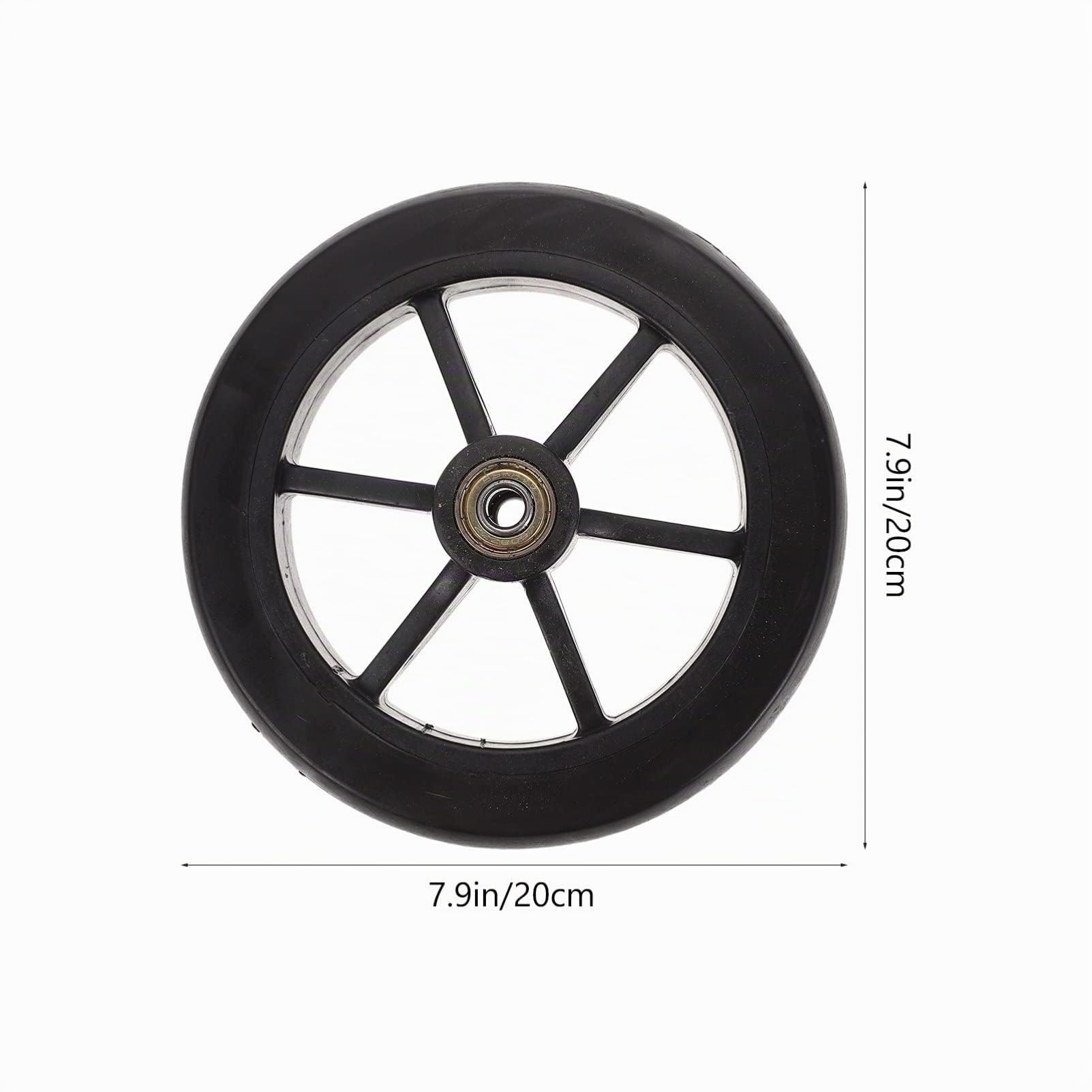 Reemplazo de ruedas delanteras de : piezas ajuste universal 8 pulgadas 4 piezas negro