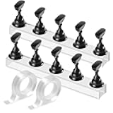 Etercycle Nail Stand Acrylic Nail Art Display Stand Practice Nail Holder for Painting Nails Magnetic Practice Stands with Double-sided Tape For DIY Salon Supplies (Black)