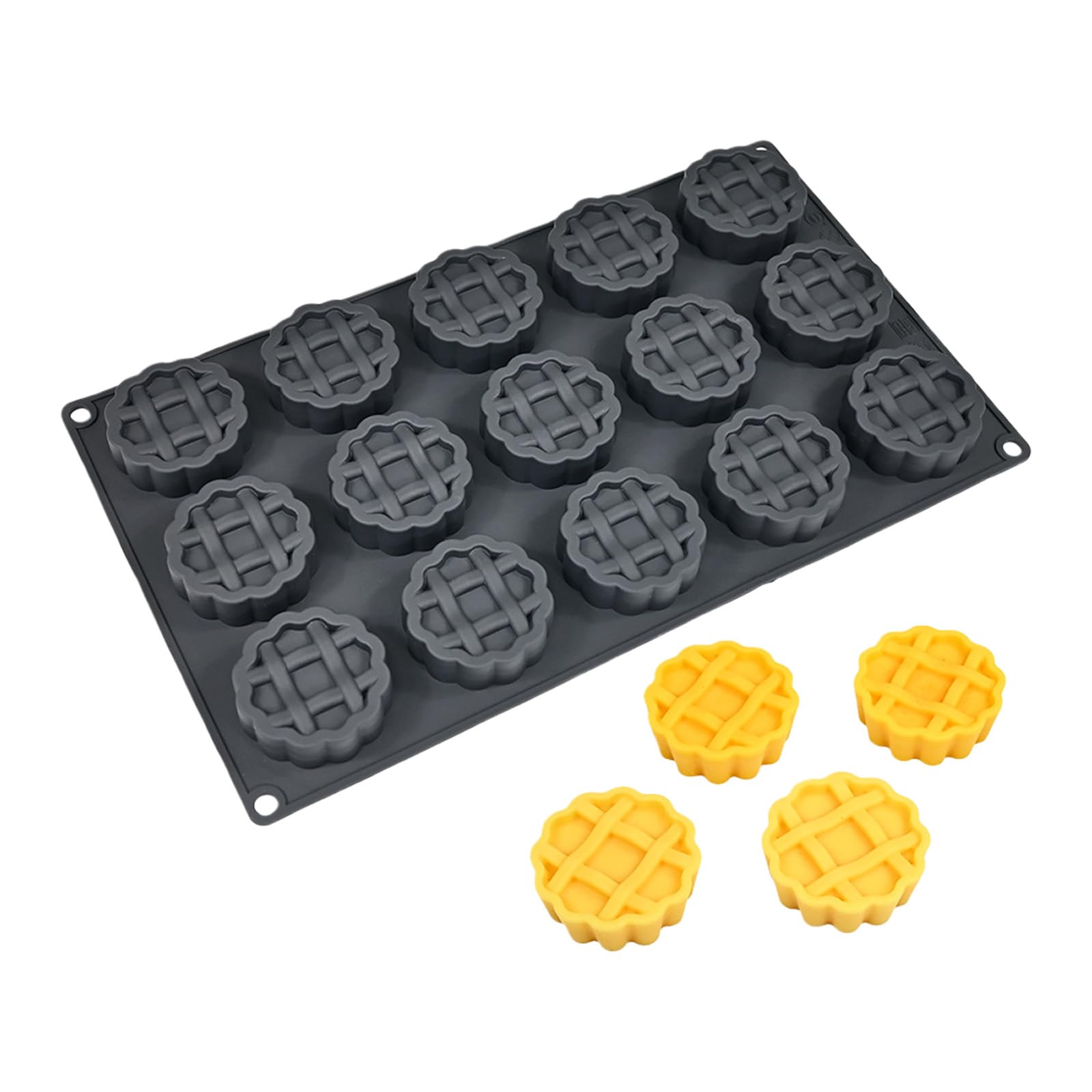 Shntig Functional 15 Cavity Silicone Baking Molds Holiday Baking Tray Perfect for Waffles Chocolate Molds and Dessert Food Grade Silicone