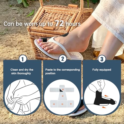 Image of Precut Kinesiology Tape for Bunion, 40 Pcs, Bunion Corrector, Big Toe Support and Pain Relief, Breathable Hypoallergenic Latex-Free Tape (Black)