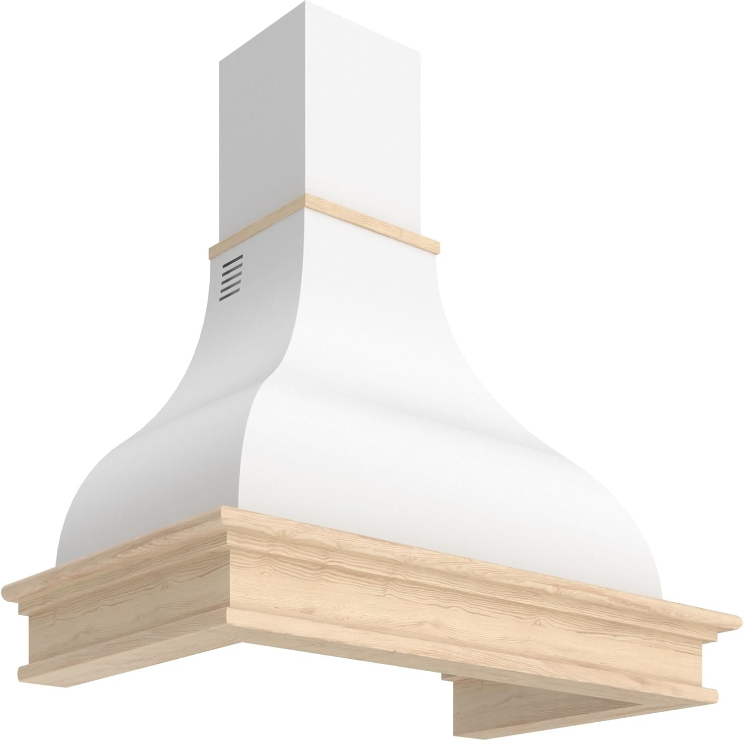 Futuro Futuro Country 36 Inch Wall-mount Ducted Range Hood, Classic Style Design, Painted Steel with wooden frame, LED, Ultra-Quiet, with Blower