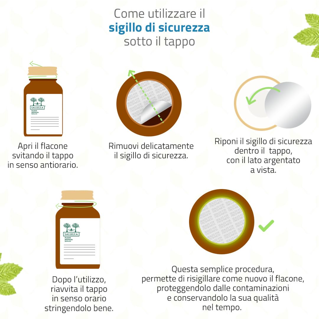 DKE + Magnesio Salugea - Integratore di Vitamine D3, K2, E e Magnesio - 100% Naturale - 60 Capsule Vegetali - Flacone in Vetro Scuro Farmaceutico