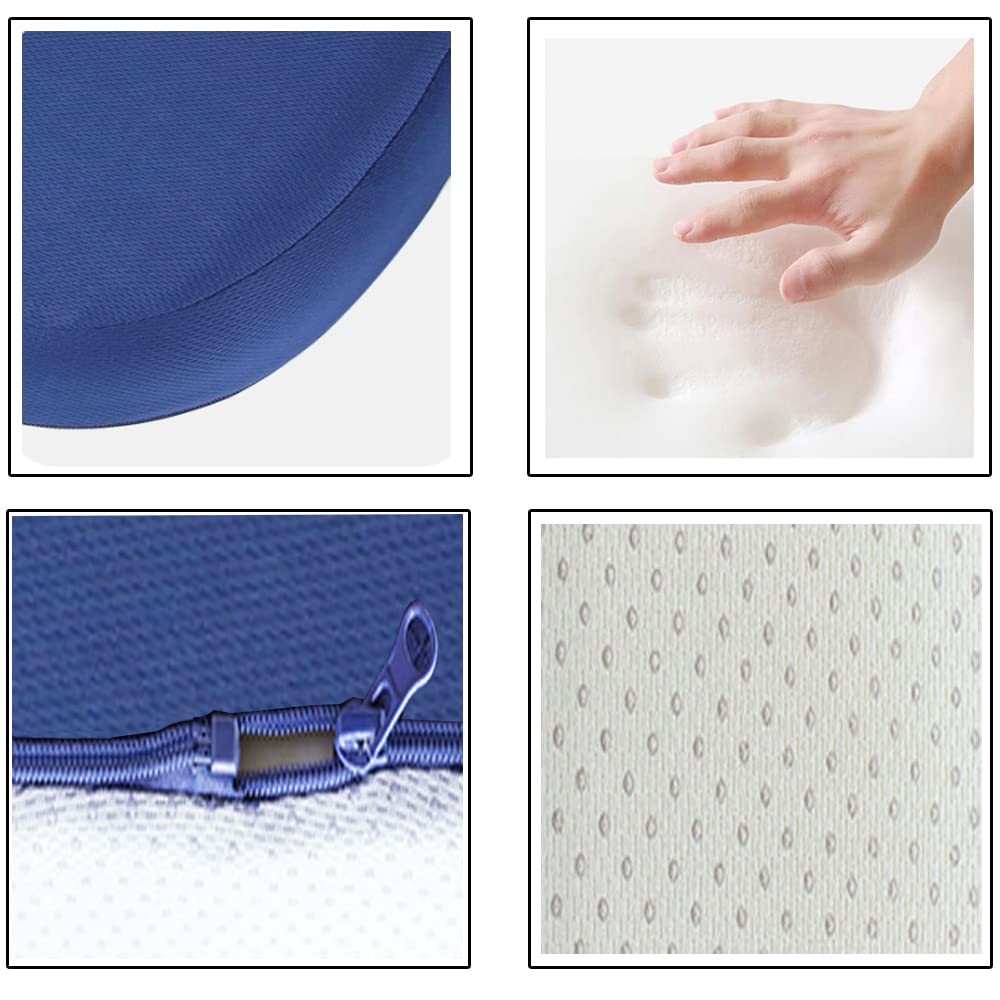 Surwin Cuscino Antidecubito Ciambella per Sedersi, 1Pcs Cuscino Ergonomico Sedia Ufficio Cuscino Memory Foam Sedia per Gravidanza, maternità, Emorroidi, Anziani, Guidatore (40x40cm,Rosa